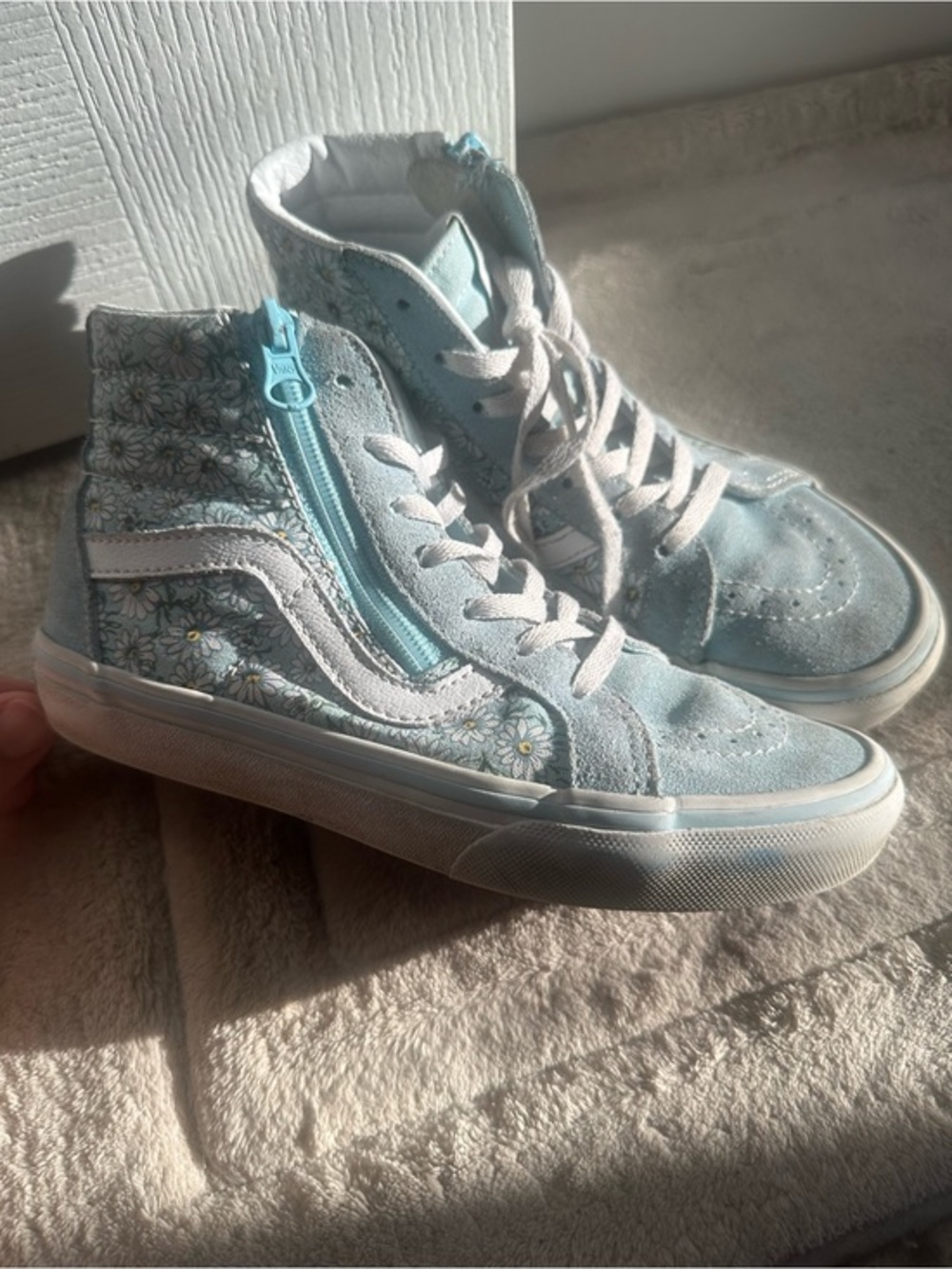 Vans Kids Light Blue Daisy High-Top Sneakers